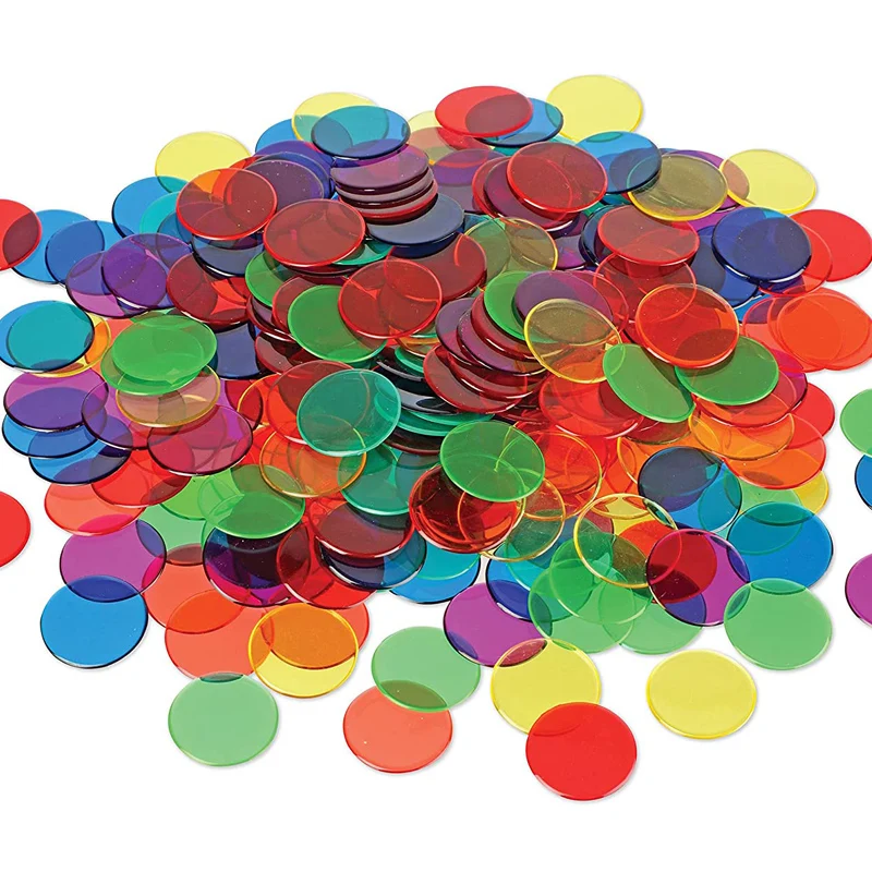 Learning Resources Transparent Color Counting Chips Size 19MM Classroom Montessori Toys Maths Juguetes Didácticos Para Niños thumbnail 4