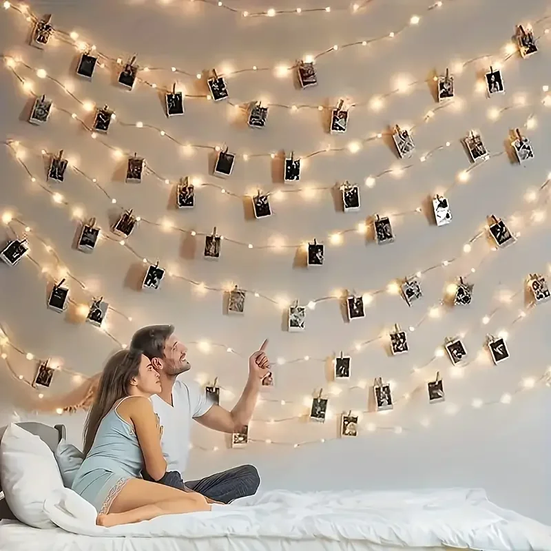 Copper Wire Light String Clip USB Photo Wall Birthday Christmas Star Decoration Atmosphere Light Room Decoration Light String thumbnail 5