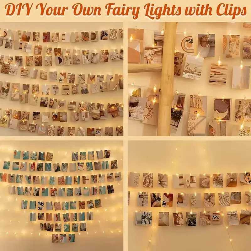 Copper Wire Light String Clip USB Photo Wall Birthday Christmas Star Decoration Atmosphere Light Room Decoration Light String thumbnail 6