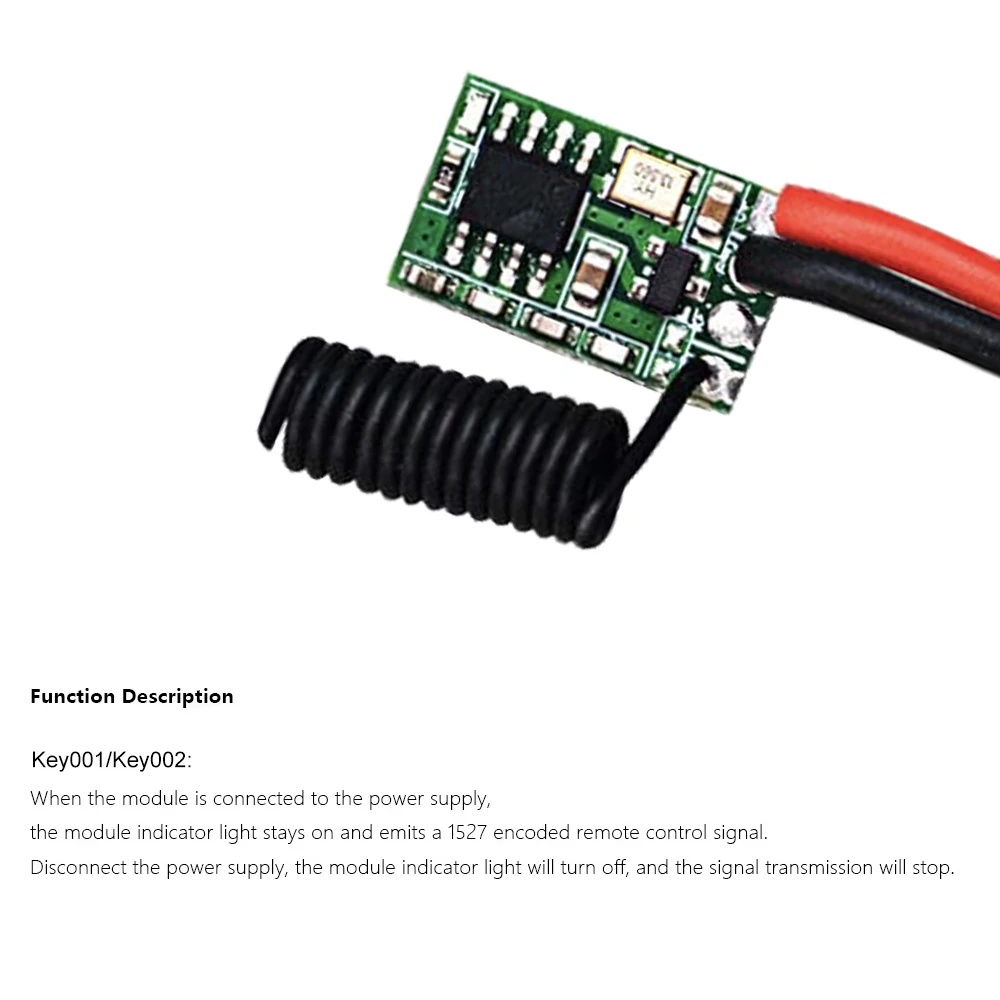 433Mhz RF Wireless Transmitter Modul Mini DC 12V 3V 5V 24V Learning Code 433.92MHz 1 CH output For Remote Controls 1527 Encoding thumbnail 6