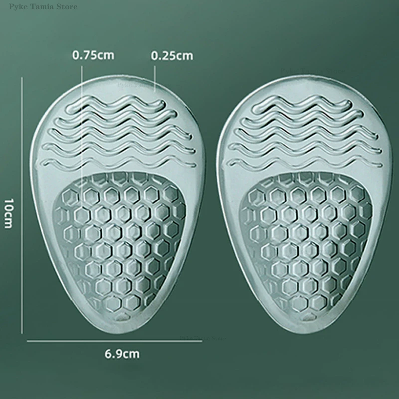 GEL Sandals Forefoot Pads High Heels Anti-wear Anti-Slip Insoles Pain Relief Foot Care Inserts Particles Massage Shoe Cushion thumbnail 4