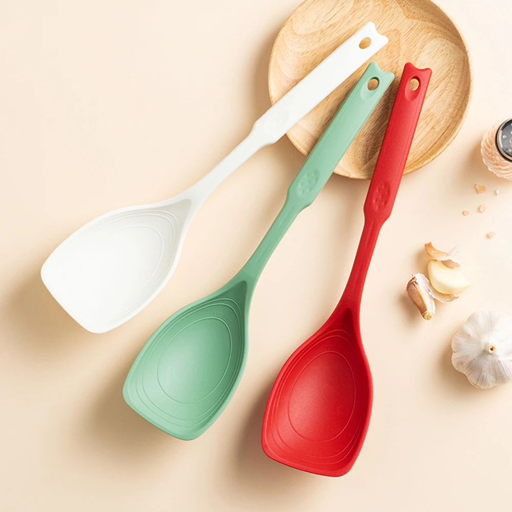 Multi-functional Silicone Spatula Spoon Cooking Tools Soup Spoon Household Reusable Non-stick Stir-Fry Spatula Kitchen Supplies thumbnail 4