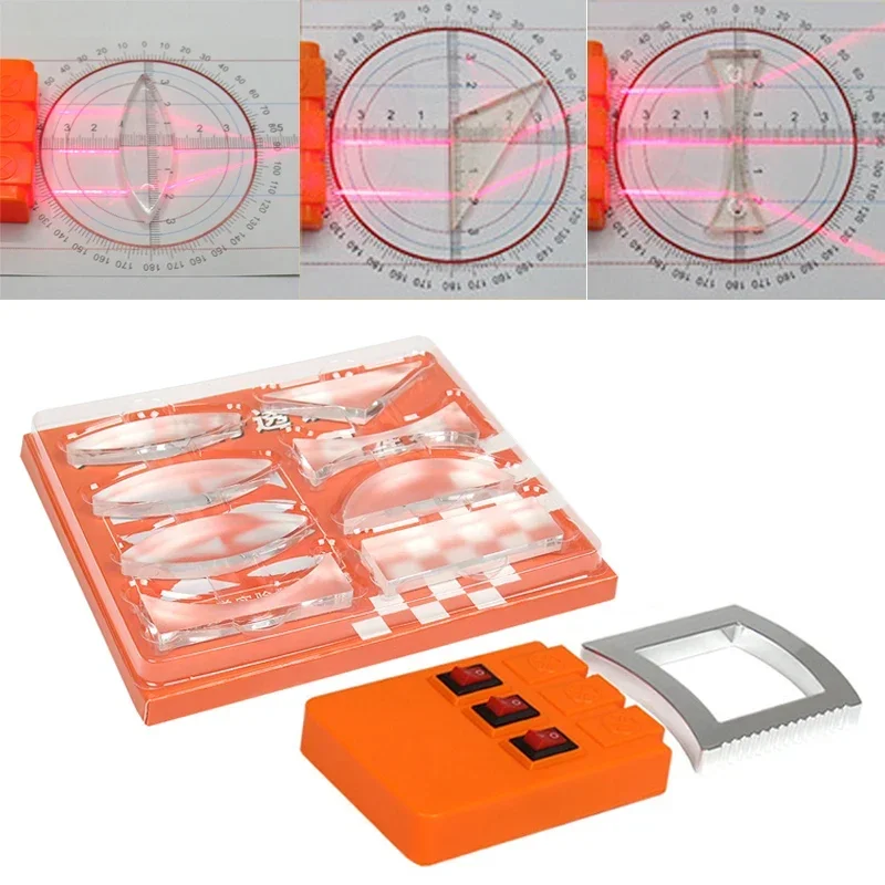 Geometric Optics Experiment Set Optical Lens Kit Convex Concave Lens Light Refract Reflect Physics Teaching Kid Science Gift thumbnail 2