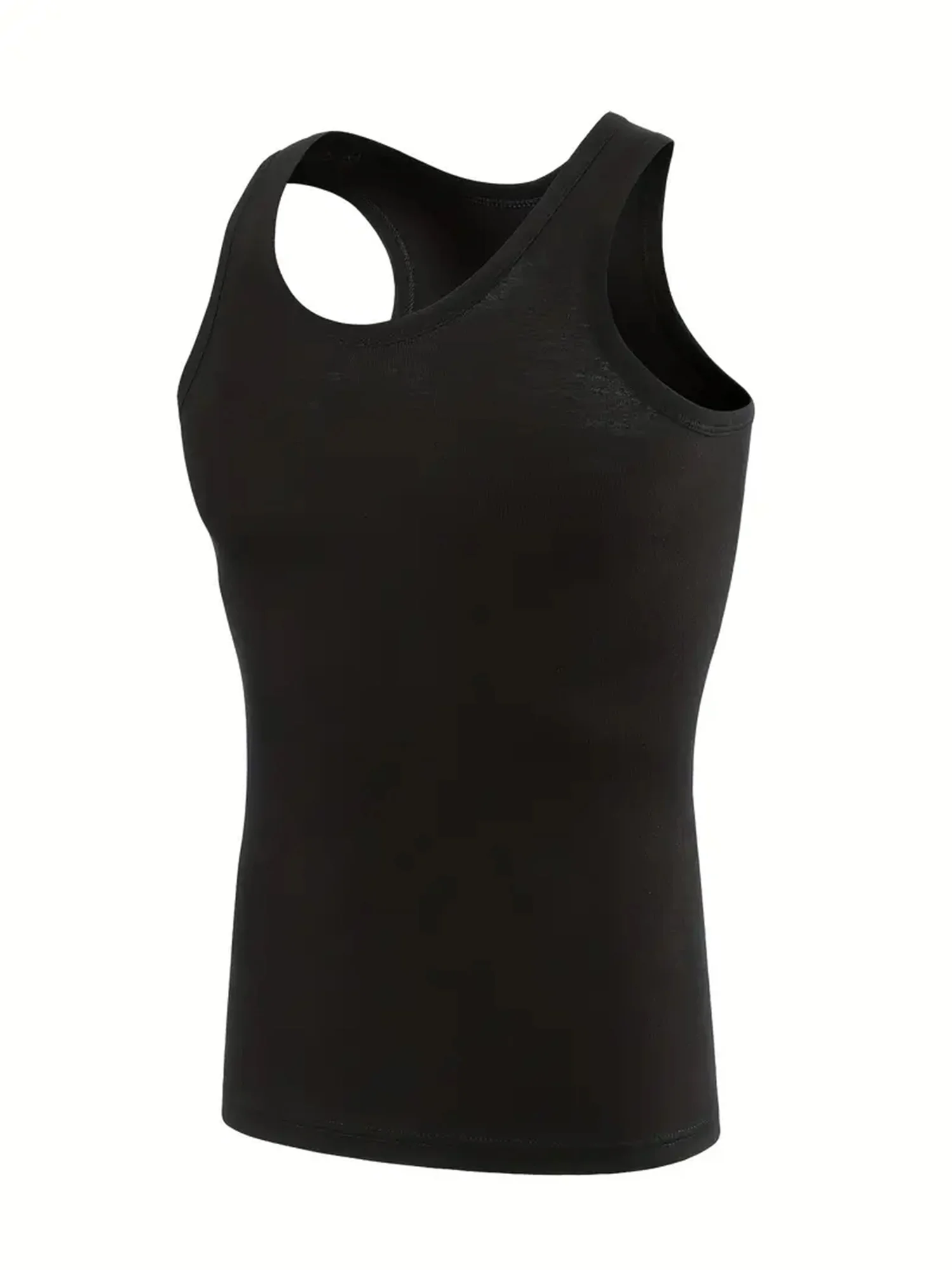 Men's Vest Black 5-Piece Breathable Quick-Drying Polyester Fiber Sports Vest Suitable for Gym Running and Training Casual Pure C thumbnail 4