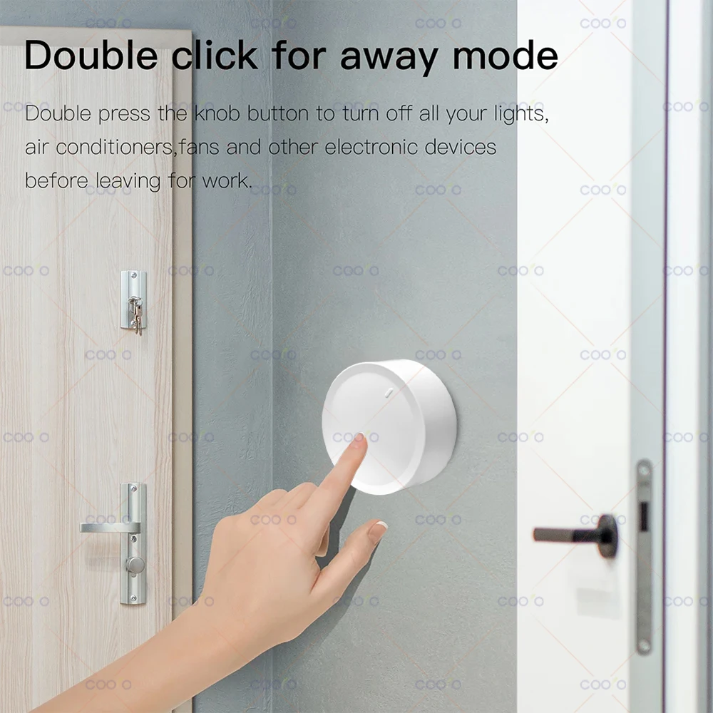 New Tuya ZigBee Smart Knob Switch DIY Wireless Scene Button Rotatable Dimmer Switch Home Appliances Automation Linkage Remoter thumbnail 6