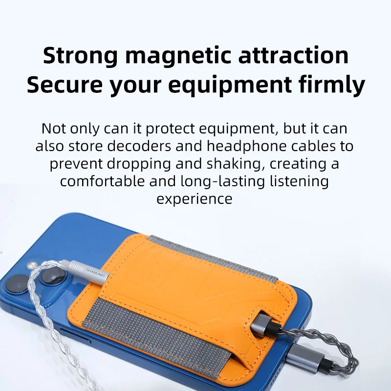 LETSHUOER USB Dongles DAC AMP Pouch with Magnetic Elastic Bands with ios Android Phones  for SHANGLING UA4 Fiio CAYIN Hiby thumbnail 2