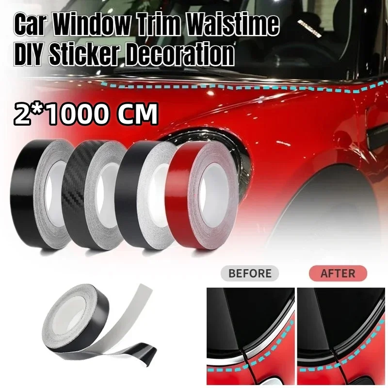 Car Window Decal Trim Vinyl Film Door Waistline Sticker Black Line Decoration Accessory For Mini Cooper R55 R56 R60 R61 F54 F56