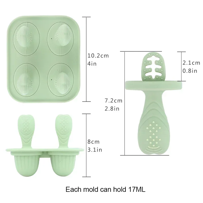 5PCS Baby Fruit and Vegetable Teether BPA Free Silicone Hand Ring Food Supplement Squeezing Rabbit Shape Bite Feeding Tableware thumbnail 5
