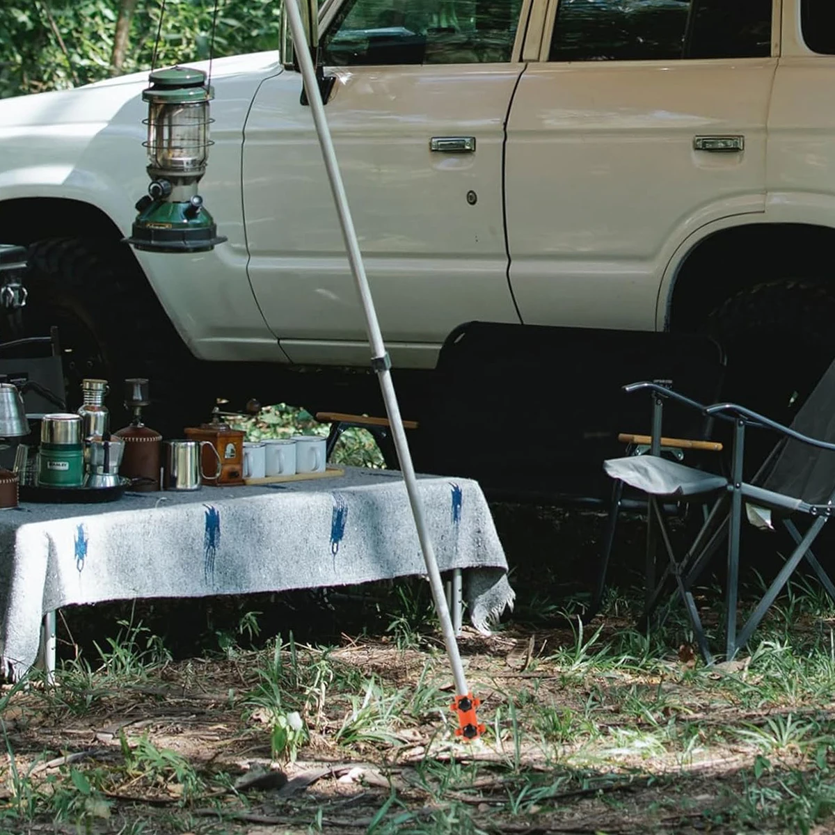 Camping Tent Rod Holders Reinforced Windproof Awning Rod Holder,Portable Tent Fixed Tube Pole Stand for Camping Fishing Hiking thumbnail 5