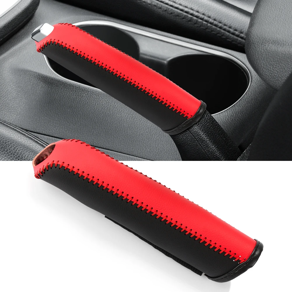 1pc PU Leather Hand Brake Cover For Honda City, For Civic, For CRV, For BRV, For HRV, For Jazz Or For Accord thumbnail 2