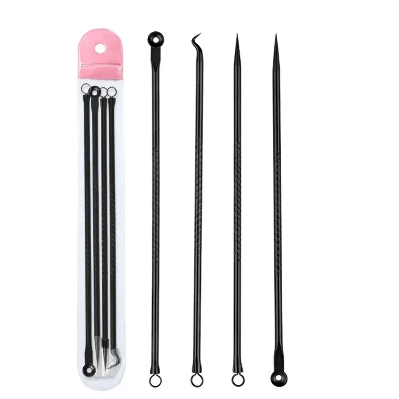 4PCS Acne Blackhead Comedone Black Spot Pimple Blemish Remover Skin Care Women Beauty Acne Treatment Pore Cleanser Needle Hook thumbnail 5
