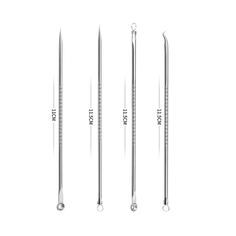 4PCS Acne Blackhead Comedone Black Spot Pimple Blemish Remover Skin Care Women Beauty Acne Treatment Pore Cleanser Needle Hook thumbnail 6