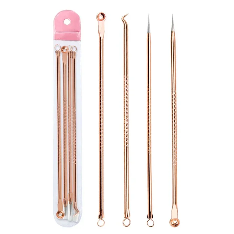 4PCS Acne Blackhead Comedone Black Spot Pimple Blemish Remover Skin Care Women Beauty Acne Treatment Pore Cleanser Needle Hook thumbnail 4