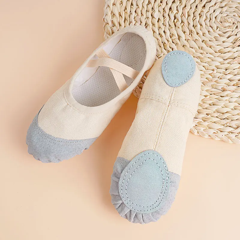 Girls Women Ballet Shoes Dance Shoe Canvas Ballet Slippers Dance Flats Kids Adult Soft Sole Ballet Dance Shoes Ballerina Shoes thumbnail 3