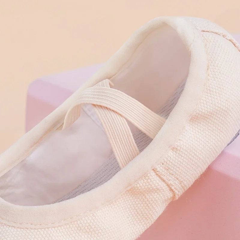Girls Women Ballet Shoes Dance Shoe Canvas Ballet Slippers Dance Flats Kids Adult Soft Sole Ballet Dance Shoes Ballerina Shoes thumbnail 5