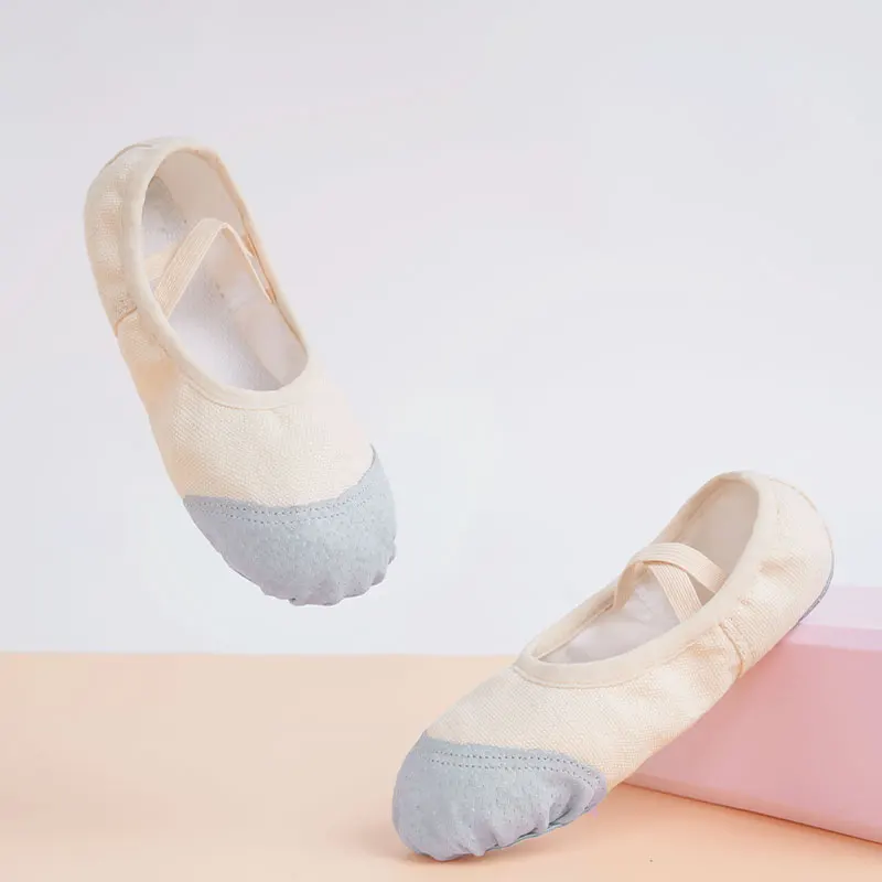 Girls Women Ballet Shoes Dance Shoe Canvas Ballet Slippers Dance Flats Kids Adult Soft Sole Ballet Dance Shoes Ballerina Shoes thumbnail 4