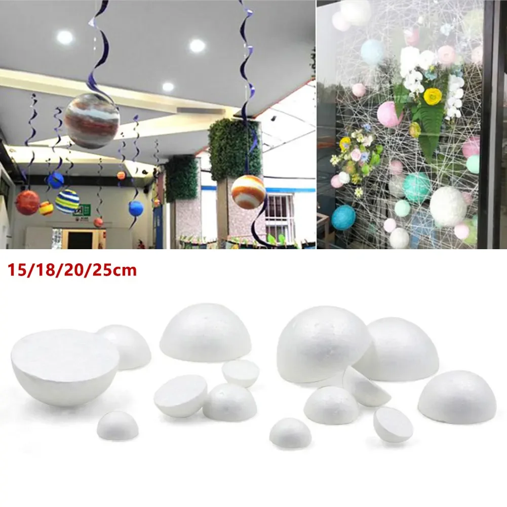 Foam Ball Blank Round Solid Polystyrene Foam Ball 15cm/18cm/20cm/25cm For DIY Flower Ball For Wedding Parties Decor Scene Foam thumbnail 2