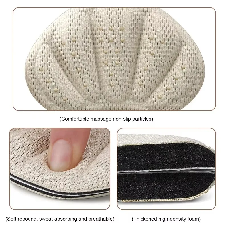 New Sponge Heel Cushion Back of Inserts Heel Protectors Shoe Pads for Shoe Too Big Soft Mesh Heel Grips Shoes Insoles 2 in 1 thumbnail 3