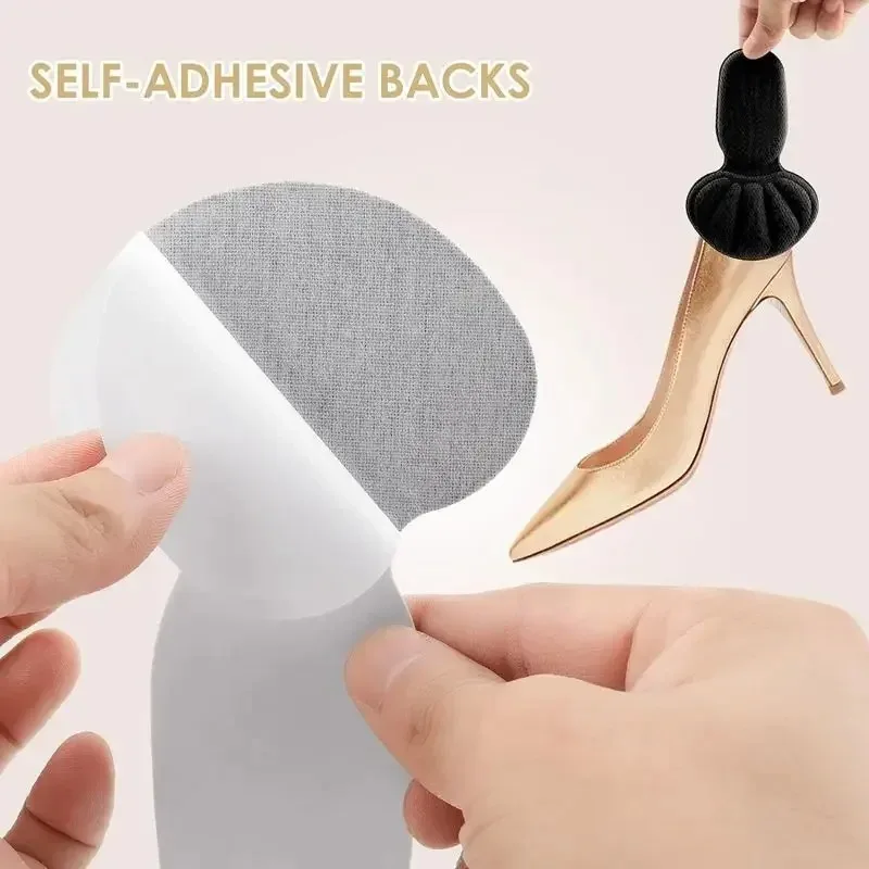 New Sponge Heel Cushion Back of Inserts Heel Protectors Shoe Pads for Shoe Too Big Soft Mesh Heel Grips Shoes Insoles 2 in 1 thumbnail 4