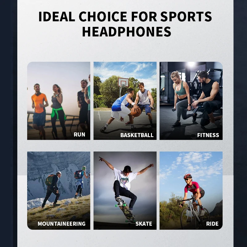 B8 True Bone Conduction Earphones Bluetooth 5.3 Sports Wireless Headphones Ear Hook IPX5 Waterproof Headset for Running Driving thumbnail 6