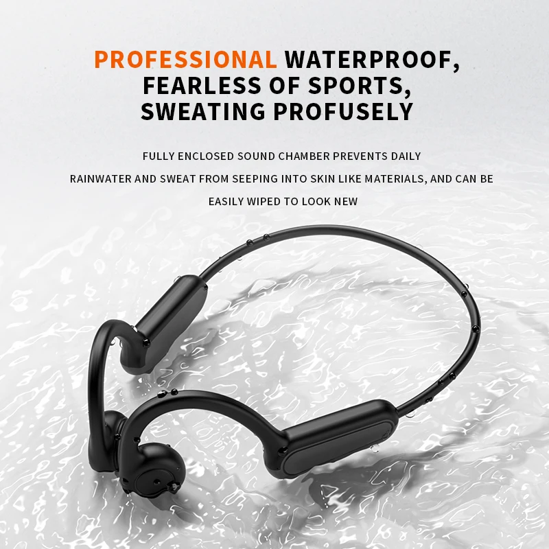 B8 True Bone Conduction Earphones Bluetooth 5.3 Sports Wireless Headphones Ear Hook IPX5 Waterproof Headset for Running Driving thumbnail 2