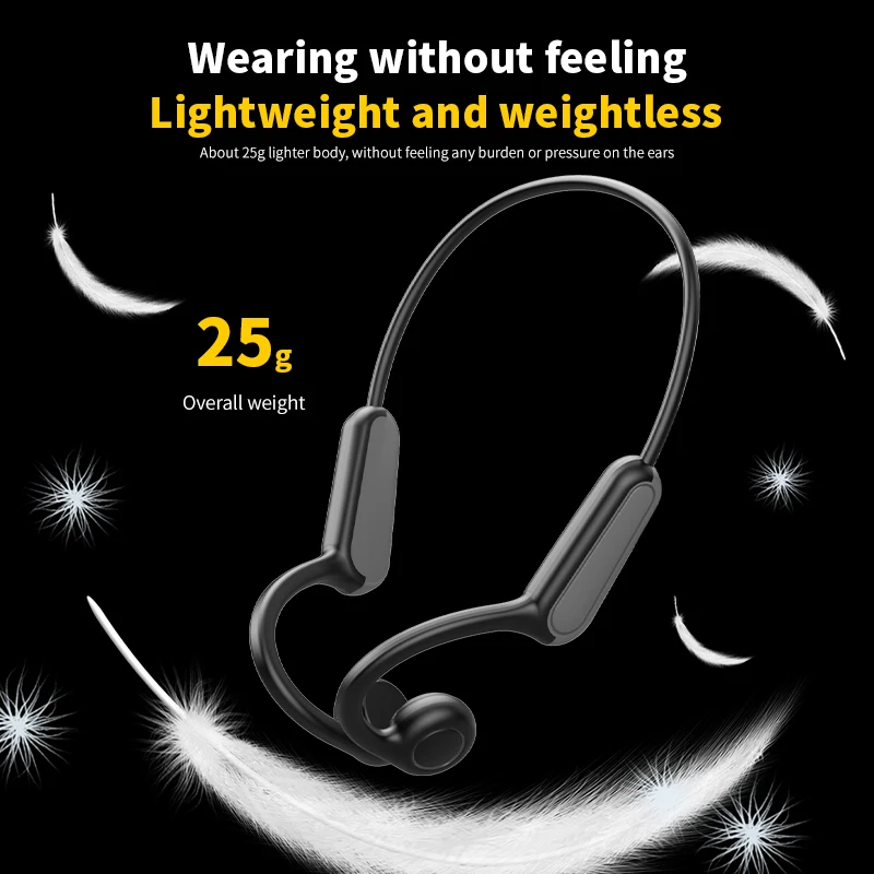 B8 True Bone Conduction Earphones Bluetooth 5.3 Sports Wireless Headphones Ear Hook IPX5 Waterproof Headset for Running Driving thumbnail 3