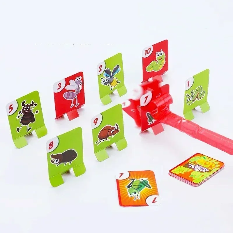 Frog Mask Wagging Tongue Lick Cards Board Games for Children Family Party Toys Antistress Funny Desktop Puzzle Game Toys thumbnail 2