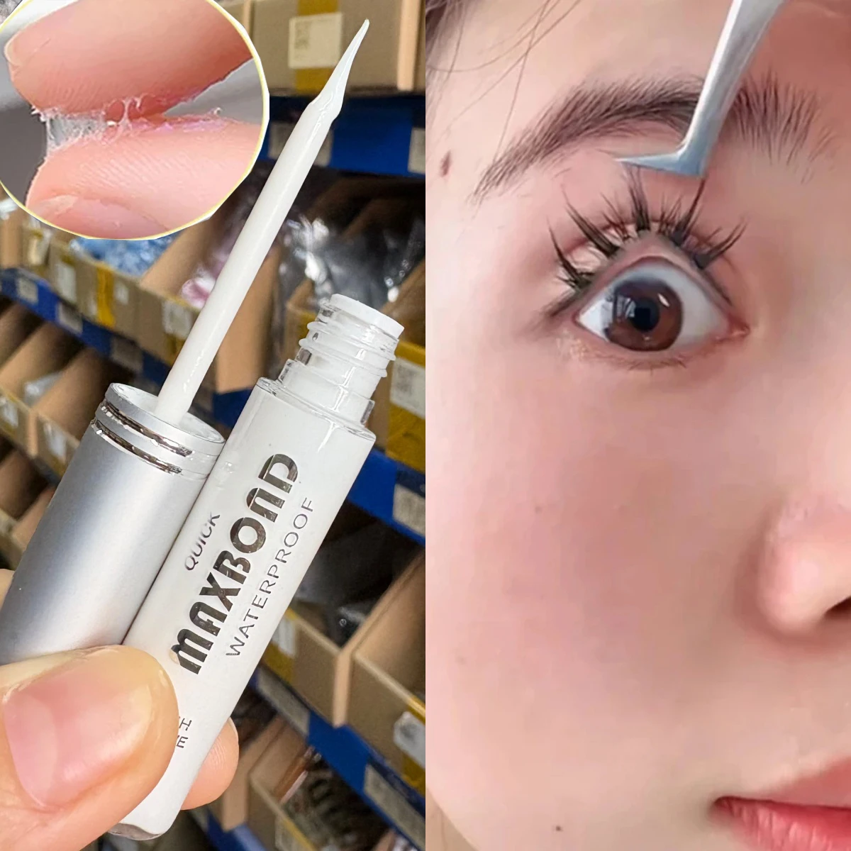 7G Long-Lasting Super Strong Styling Eyelash Glue Waterproof Natural Look Non-Irritating Quick-Drying Applicator for DIY Eyelash thumbnail 4