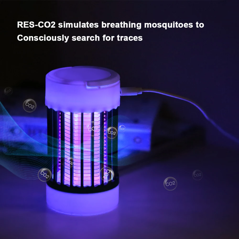 Electric Shock Mosquito Killer Lamp UV Light USB Anti Mosquito Trap For Bedroom Outdoor Camping Use Kills Moths Wasps Gnats thumbnail 5