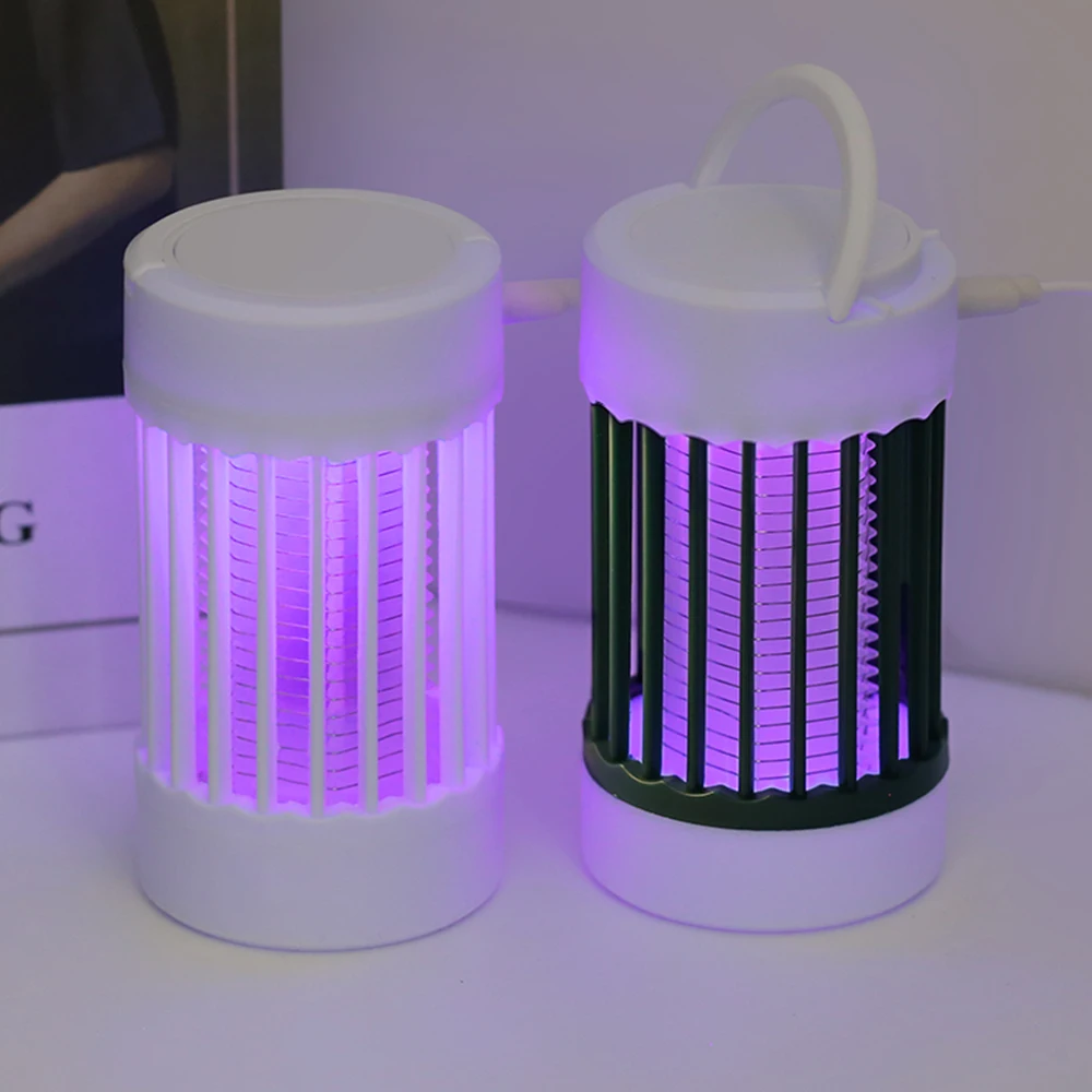 Electric Shock Mosquito Killer Lamp UV Light USB Anti Mosquito Trap For Bedroom Outdoor Camping Use Kills Moths Wasps Gnats thumbnail 2