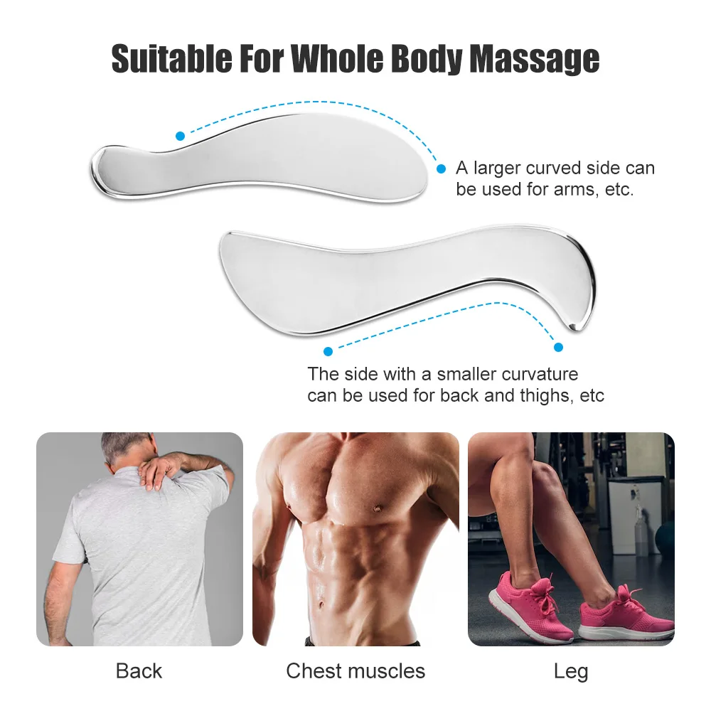 Fascial Tissue Gua Sha Tools Manual Muscles Massager Fibers Release Scraper Sports Fitness Muscle Relaxation Scraping Knife thumbnail 2