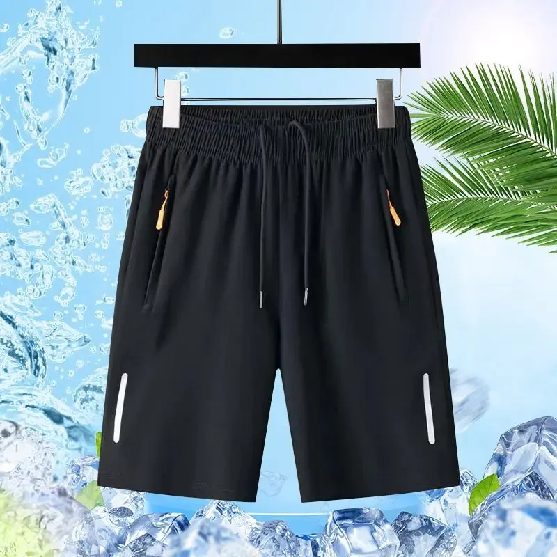 Summer Men Shorts Ice Silk Running Gym Sport Shorts Quick Dry Breathable Beach Short Pant Fitness Jogging Cool Casual Sportswear thumbnail 2