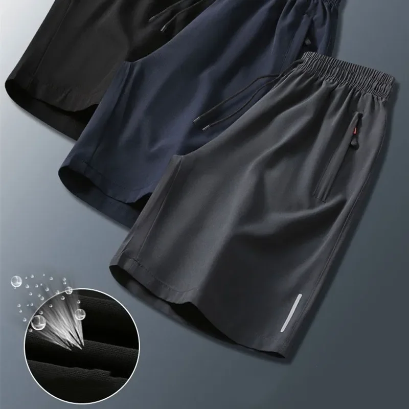 Summer Men Shorts Ice Silk Running Gym Sport Shorts Quick Dry Breathable Beach Short Pant Fitness Jogging Cool Casual Sportswear thumbnail 5