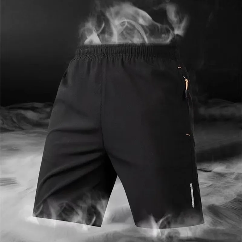Summer Men Shorts Ice Silk Running Gym Sport Shorts Quick Dry Breathable Beach Short Pant Fitness Jogging Cool Casual Sportswear thumbnail 3