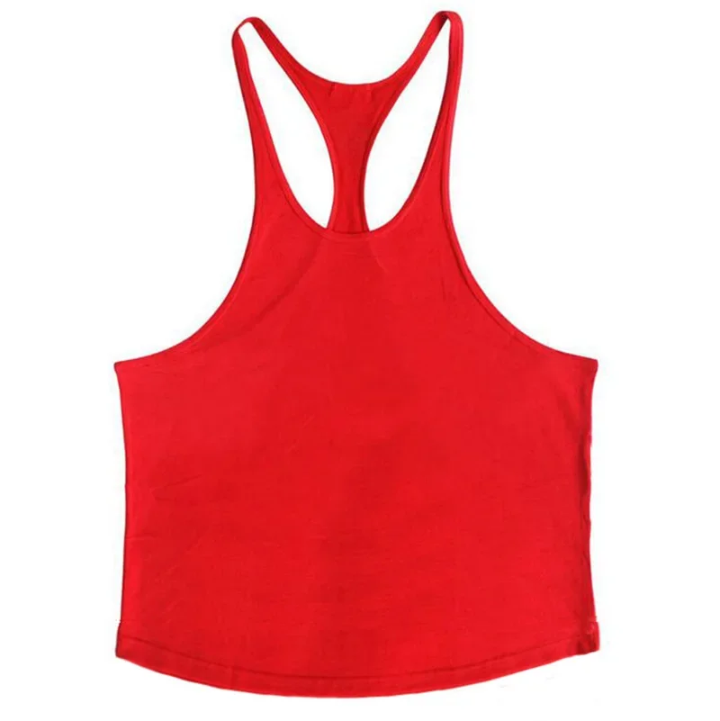 100% Cotton Bodybuilding Jogger Gym Singlet Training Bodybuilding Tank Top Vest Shirt Sleeveless Fitness Cotton Shirt For Men thumbnail 6