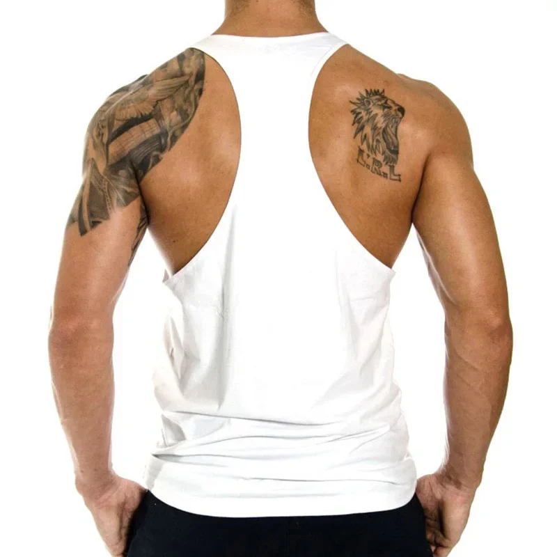 100% Cotton Bodybuilding Brand Jogger Gym Singlet Training Bodybuilding Tank Top Vest Shirt Sleeveless Fitness Shirt For Men