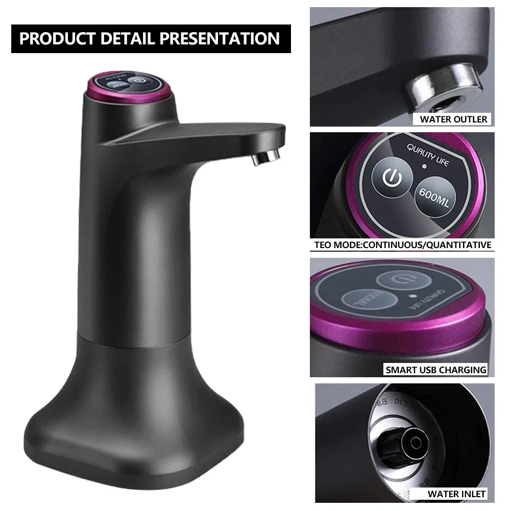 Smart Water Pump Water bottle Gallon Drinking Bottle Switch Water Treatment Appliances Automatic Electric Water Dispenser thumbnail 3
