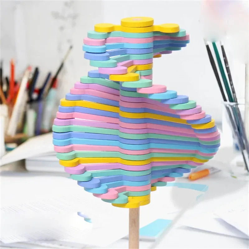 Wooden Spiral Lollipop Toys Rotating Magic Wand Spin Magic Wand Stress Relief Fidgets Toy For Adults Kids Antistress Gift thumbnail 5
