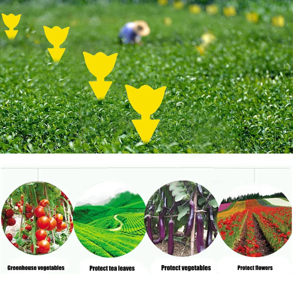 10-100Pcs Strong Yellow Sticky Traps Dual-Sided Sticker Sticky Fly Pest Traps Bugs Pest Outdoor Plant Insect Catcher Sticker thumbnail 3