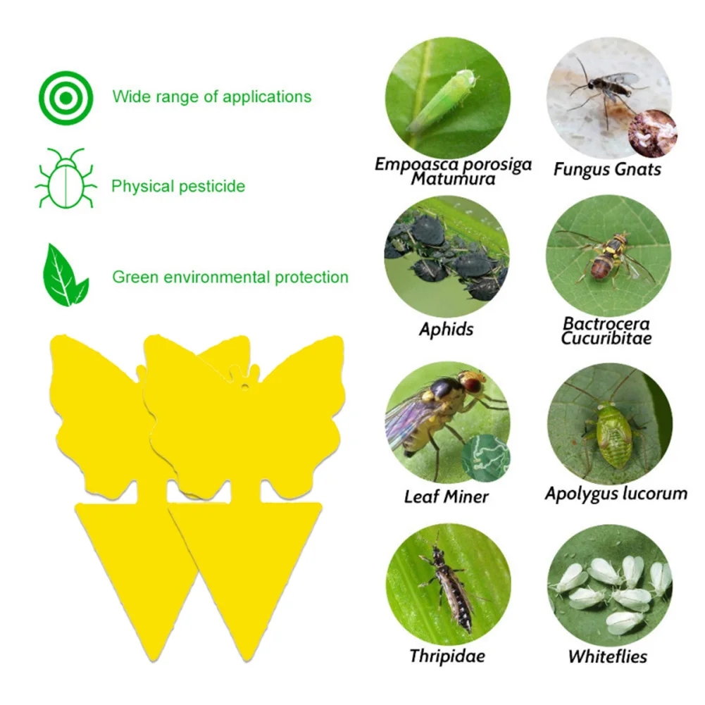 10-100Pcs Strong Yellow Sticky Traps Dual-Sided Sticker Sticky Fly Pest Traps Bugs Pest Outdoor Plant Insect Catcher Sticker thumbnail 5