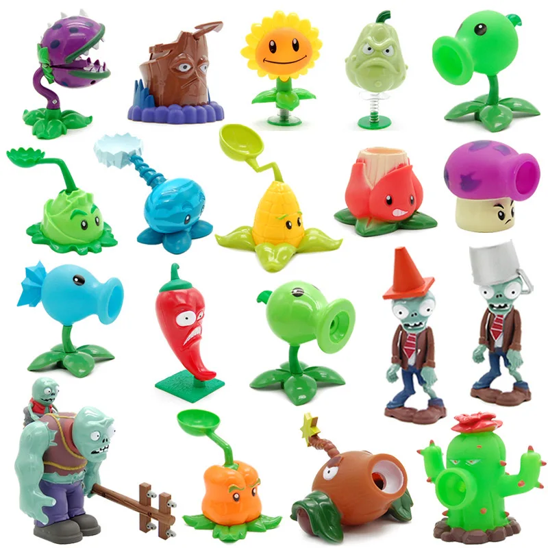 Plants Vs Zombies Figures Gargantuar Dr. Zomboss Yeti Peashooter Chomper Sunflower Action Figure Zombies Toys Kids Birthday Gift thumbnail 3