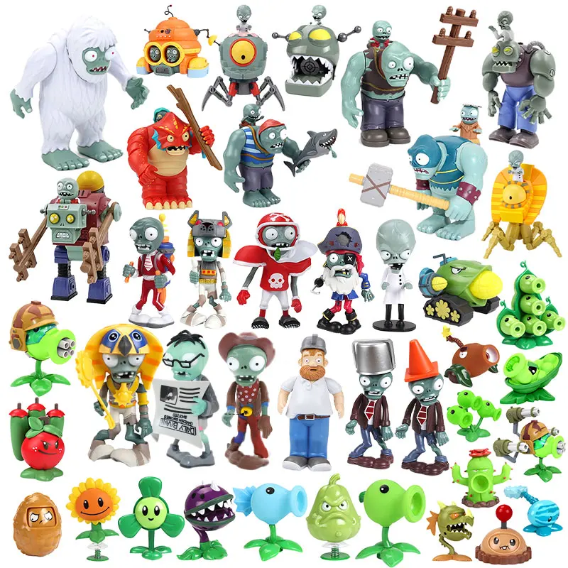 Plants Vs Zombies Figures Gargantuar Dr. Zomboss Yeti Peashooter Chomper Sunflower Action Figure Zombies Toys Kids Birthday Gift