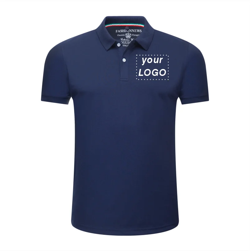 Men's Short Sleeve Polo Shirt Custom Printing Embroidery Personalized Logo Corporate Business Shirt Solid Color Lapel Top 4xl thumbnail 4