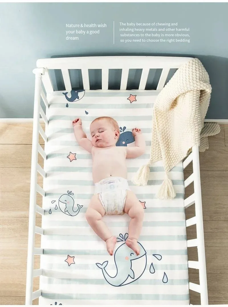 Pure Cotton Baby Mattress Baby Bed Sheet Bedspread Children Baby Newborn Children's Bed Cover For Newborn Bassinet Cradle Sheet thumbnail 6