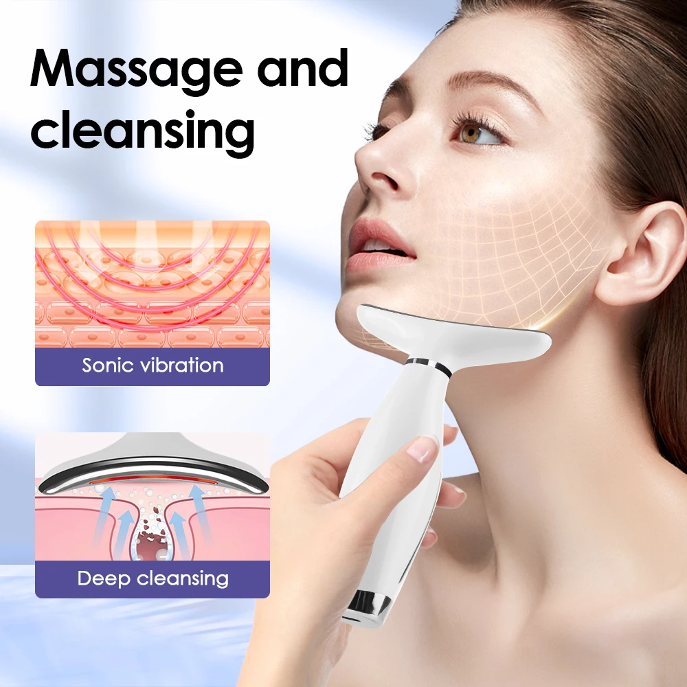 Neck Face Beauty Device Vibration Massage for Face and Neck Personal Ccare Skindion Home Use Beauty Device Face Lifting Machine thumbnail 5