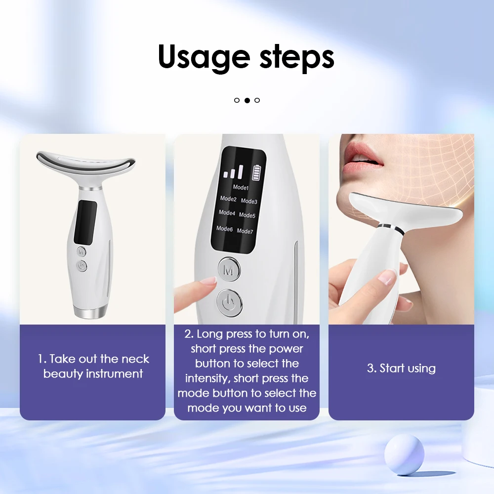 Neck Face Beauty Device Vibration Massage for Face and Neck Personal Ccare Skindion Home Use Beauty Device Face Lifting Machine thumbnail 6