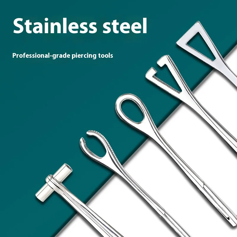 AIQUE Surgical Steel Pliers Forceps Needle Pipe Clamp Tweezers Open Close CBR Ring Plier Ear Belly Nose Medical Tool thumbnail 2