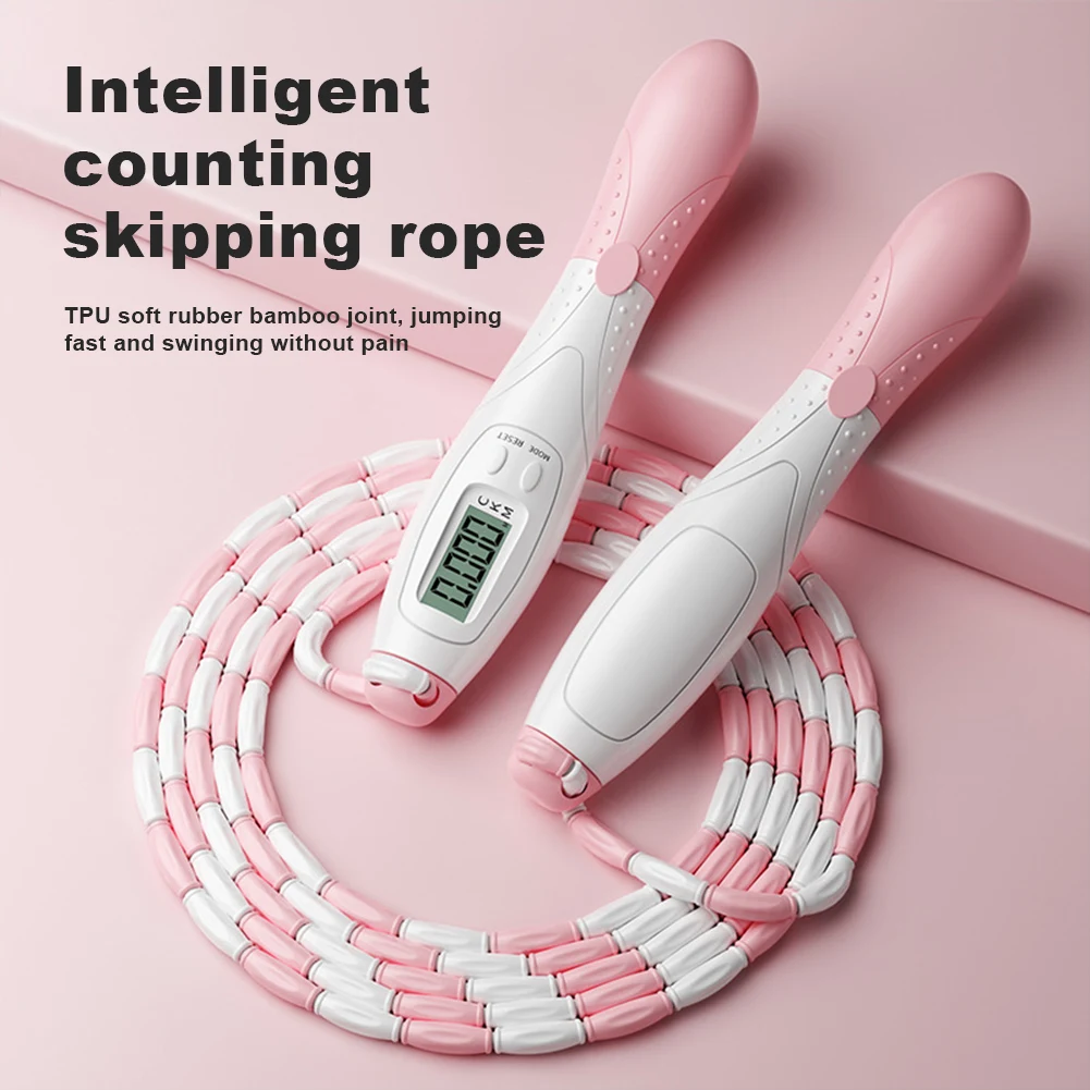2.8m Counting Jump Rope Adults Adjustable Skipping Rope Jumping Rope with Counter Home Exercise Gym Training Fitness Equipment thumbnail 5