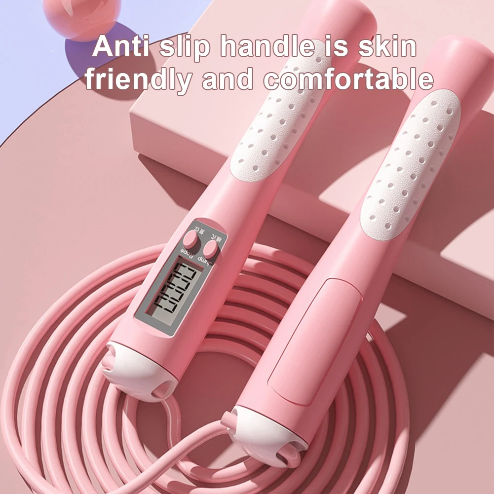 2.8m Counting Jump Rope Adults Adjustable Skipping Rope Jumping Rope with Counter Home Exercise Gym Training Fitness Equipment thumbnail 2
