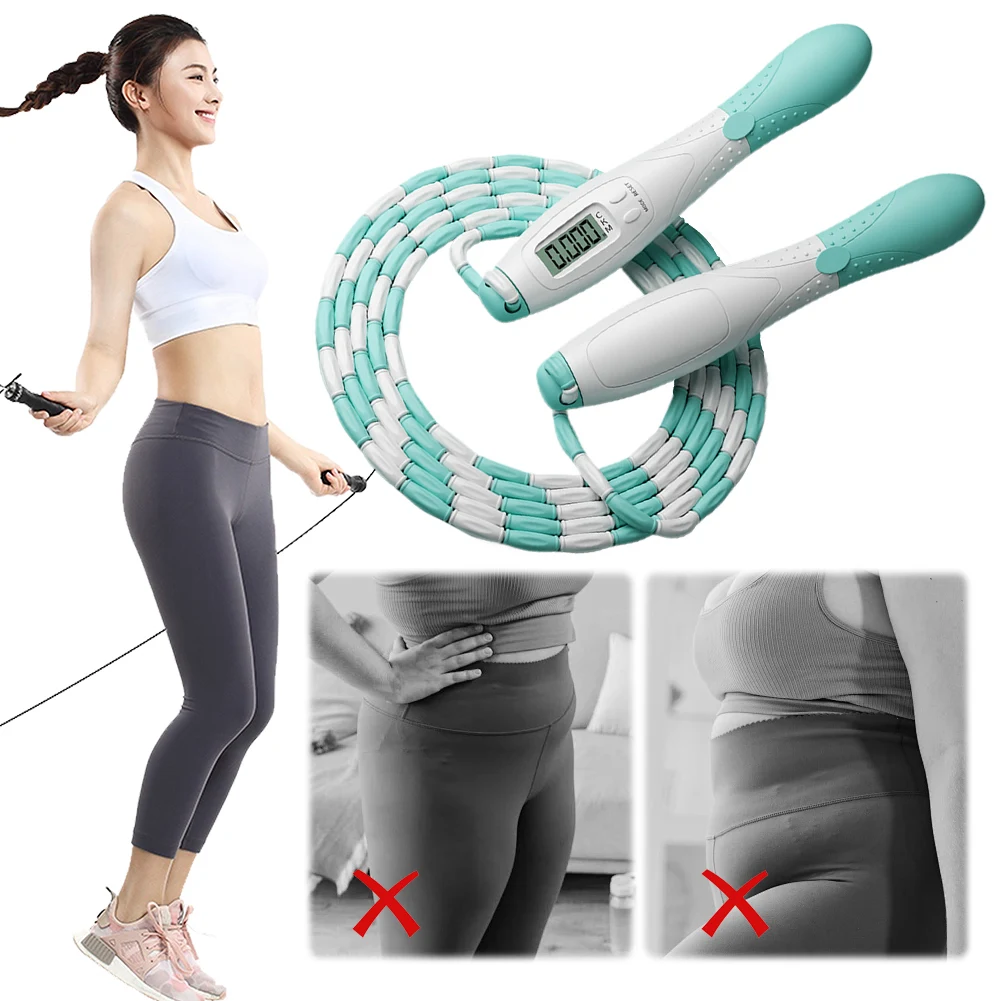 2.8m Counting Jump Rope Adults Adjustable Skipping Rope Jumping Rope with Counter Home Exercise Gym Training Fitness Equipment thumbnail 4